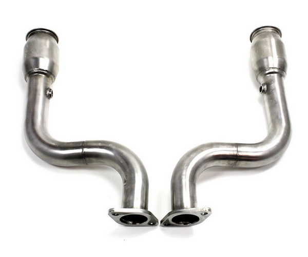 2 1/2" Mid-Pipes with Cats Stainless Steel